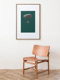 Reduzierte Einrichtung – Stuhl und Wandbild Tension